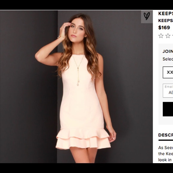 Keepsake - Light Peach Dress - Picture 2 of 5